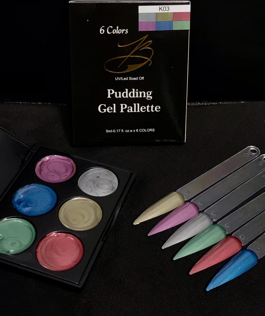 Metallic palette - Gel Colors Palette - 6 Colors