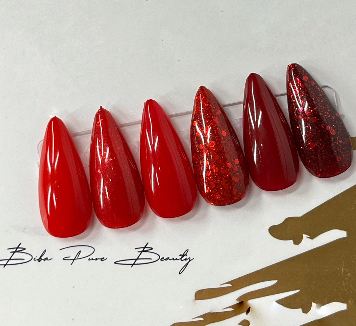 Gel polish kit - 6 colors - Red Collection