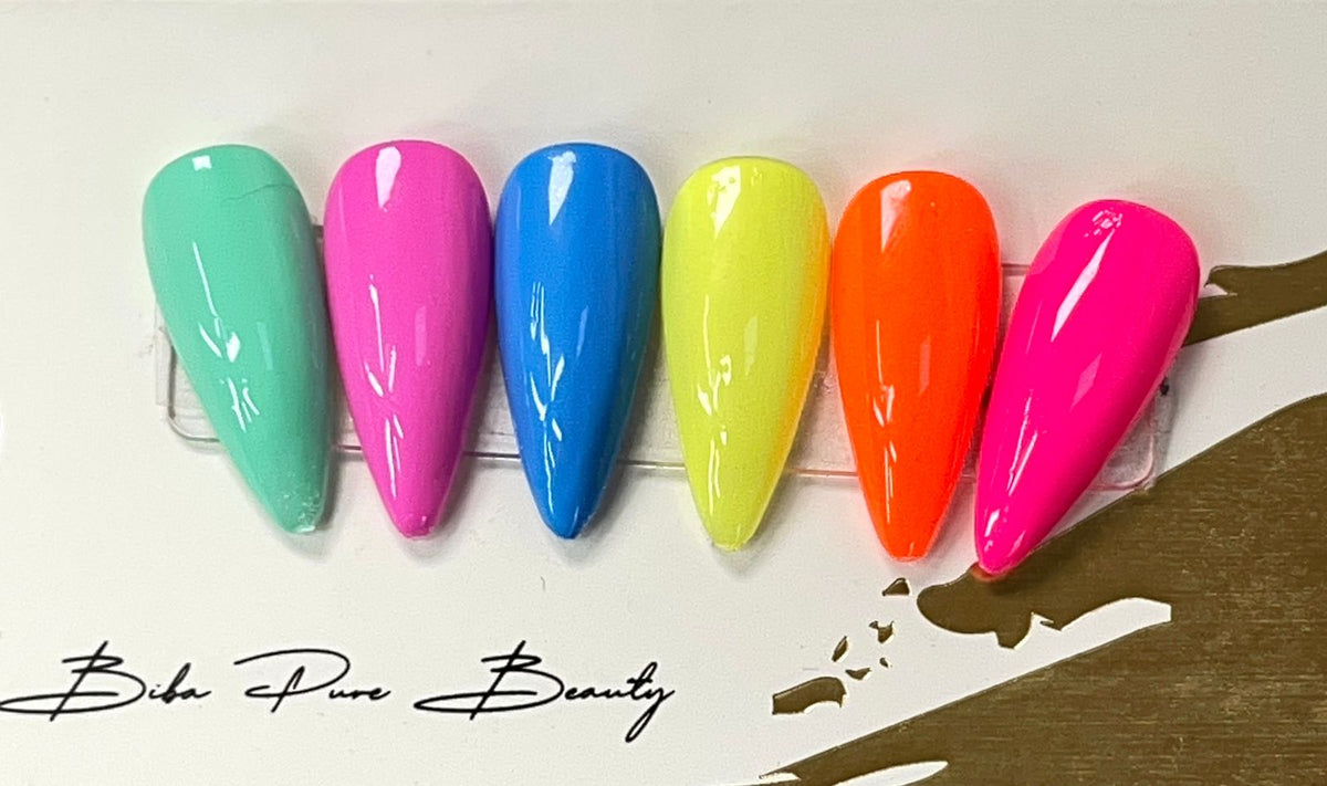Gel polish kit - 6 colors - Neon collection
