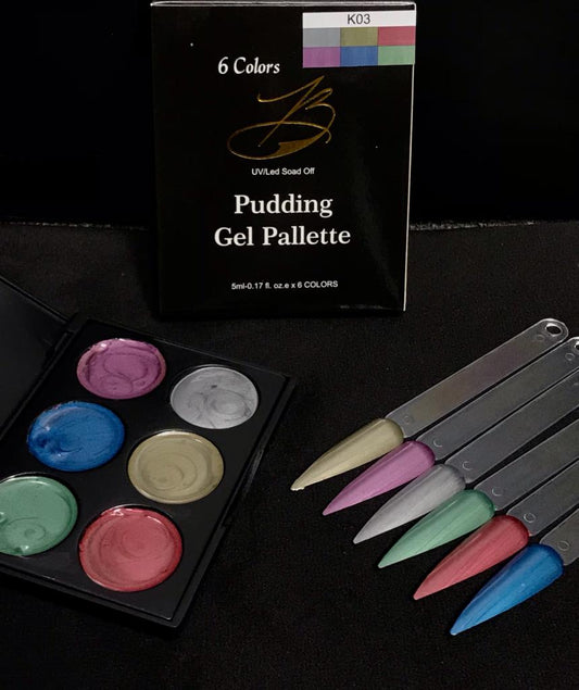 Metallic palette - Gel Colors Palette - 6 Colors