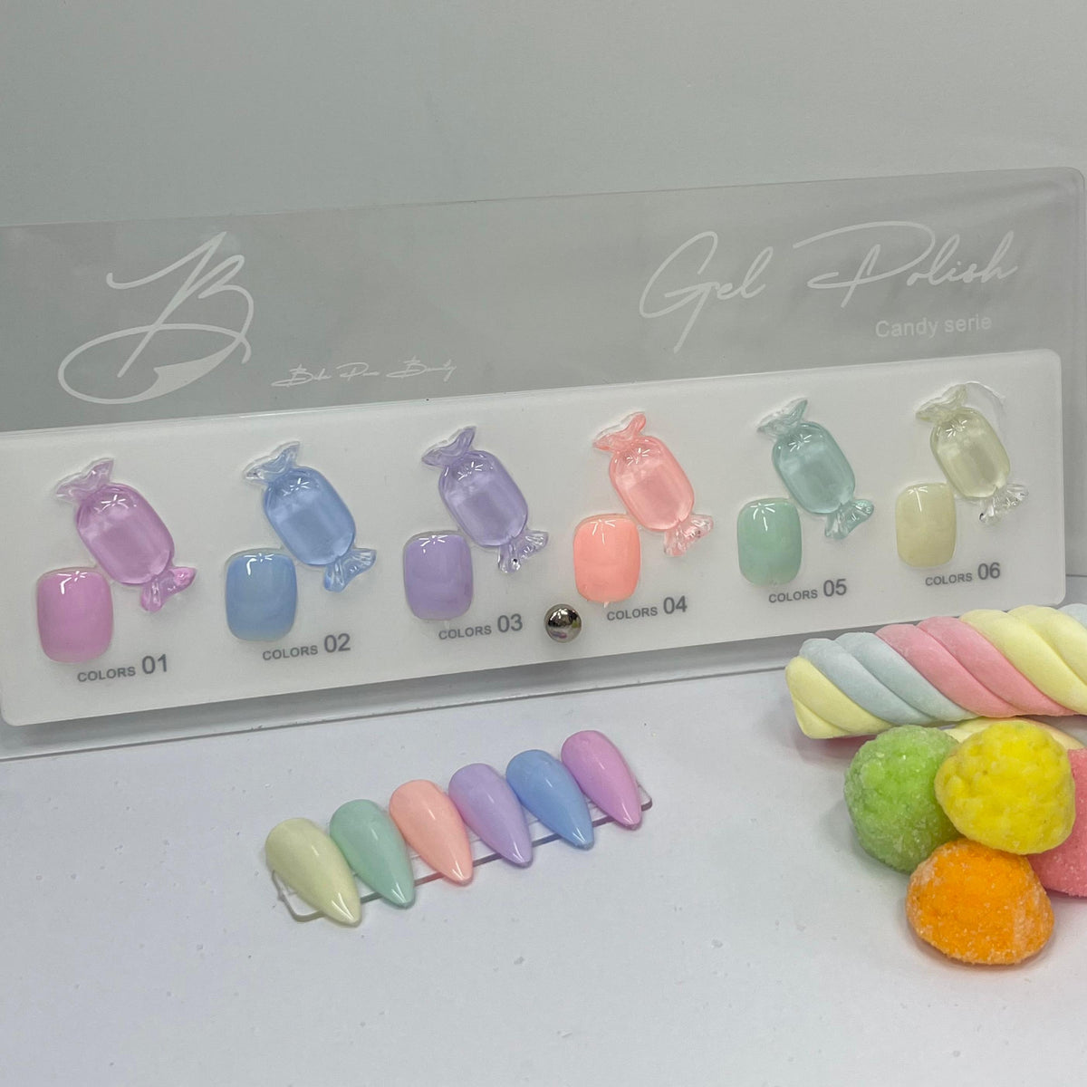 Gel polish kit - 6 colors - Pastel collection
