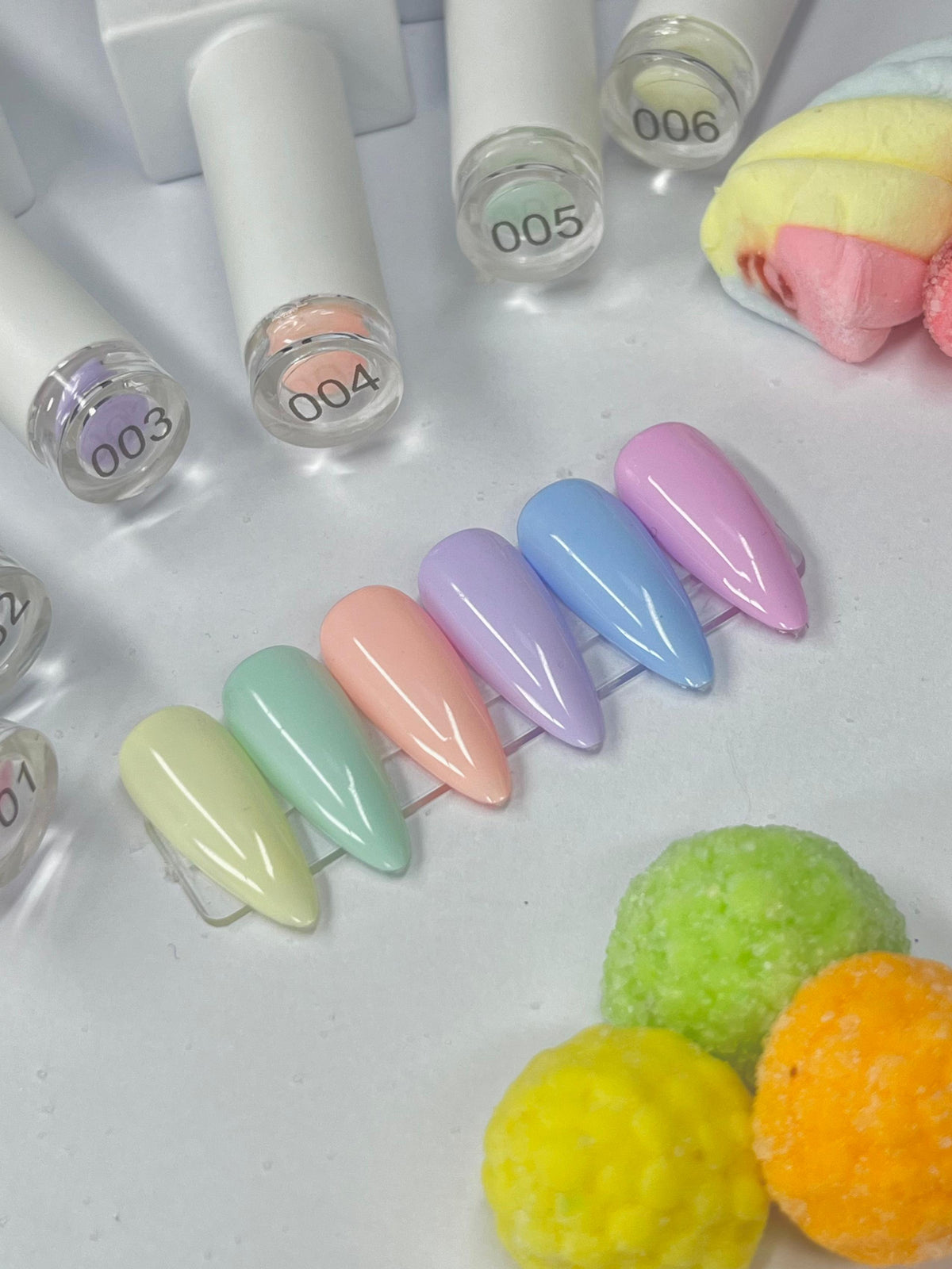 Gel polish kit - 6 colors - Pastel collection